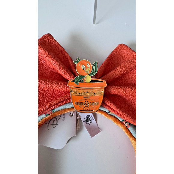 Disney-Park\'s 2024 Loungefly Flower & Garden Orange Bird Mickey Ears Headband main image 4